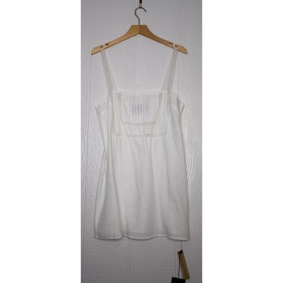 REFORMATION 'Ida' White Lace Cotton Mini Dress Size LARGE - Picture 7 of 14